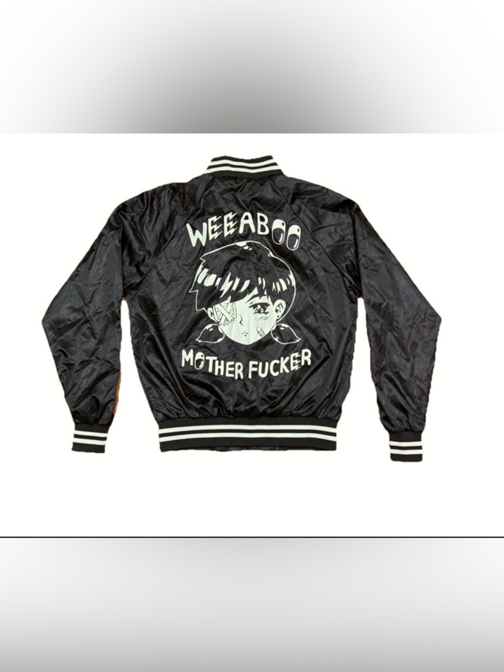 OMOCAT WEEABOO Adult Unisex Bomber Jacket RARE! 2014 Size Small